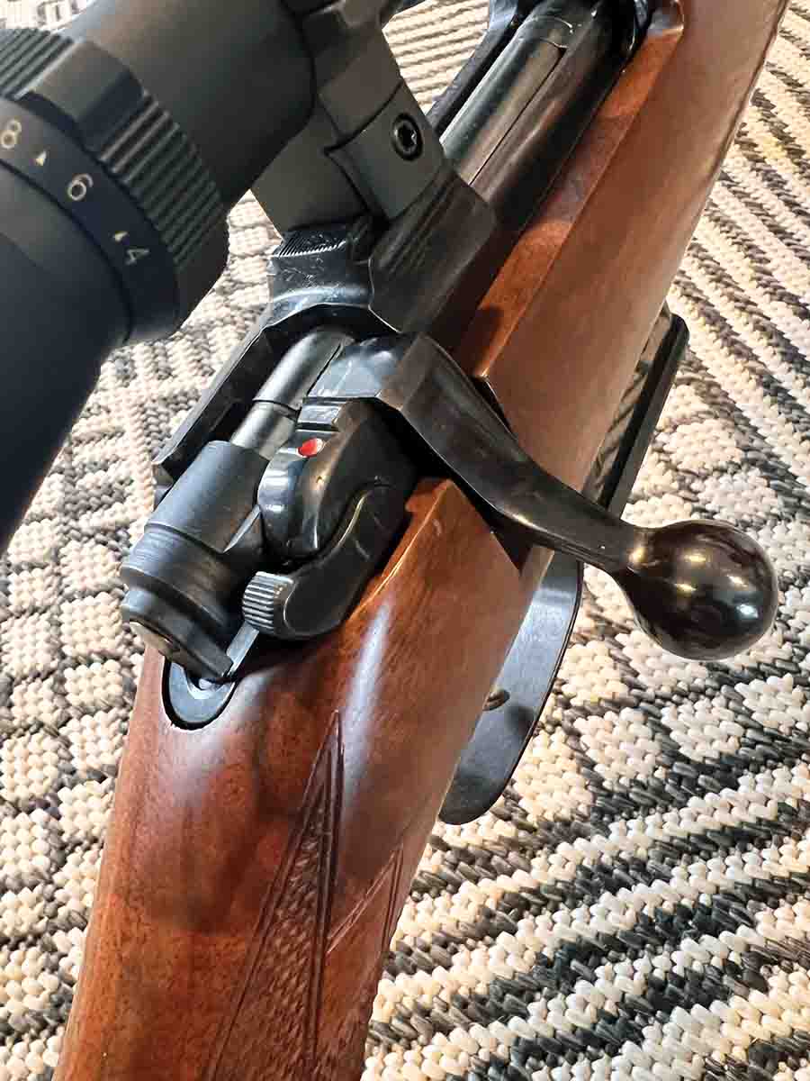 The safety on the CZ 527 is nice and quiet when going from safe to fire and is in a great place to use with your thumb.